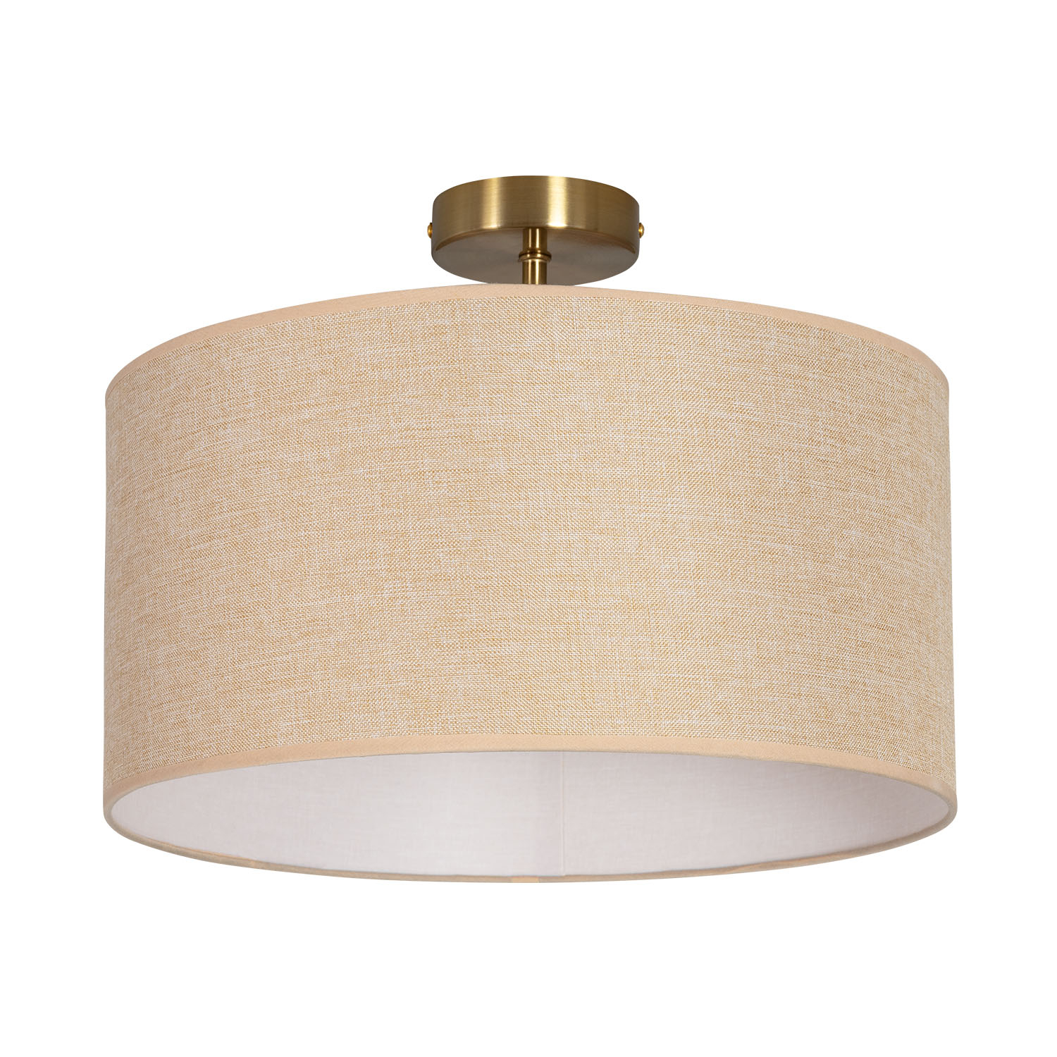 Ledkia Lámpara de Techo Quitón Metal y Tela - Elegante y Vintage