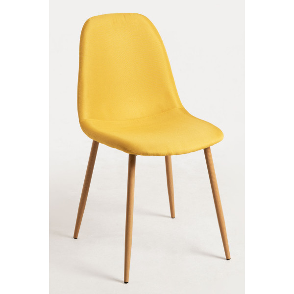 Regalos Miguel - Sillas Comedor - Silla Teok Tela - Amarillo