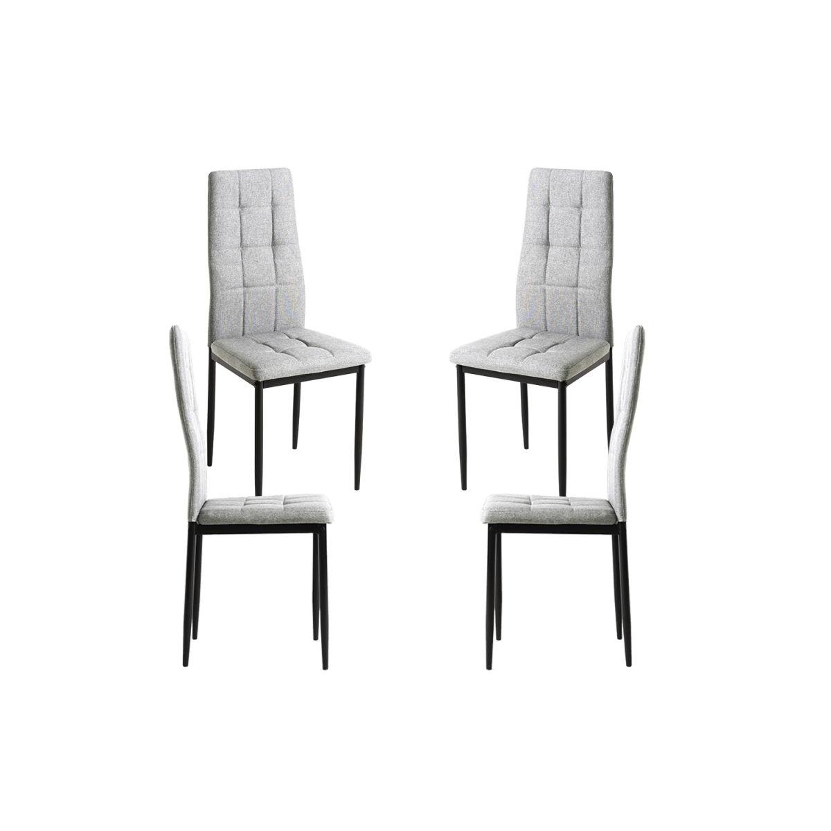 Regalos Miguel - Packs Sillas Comedor - Pack 4 Sillas Lan Tela - Gris claro