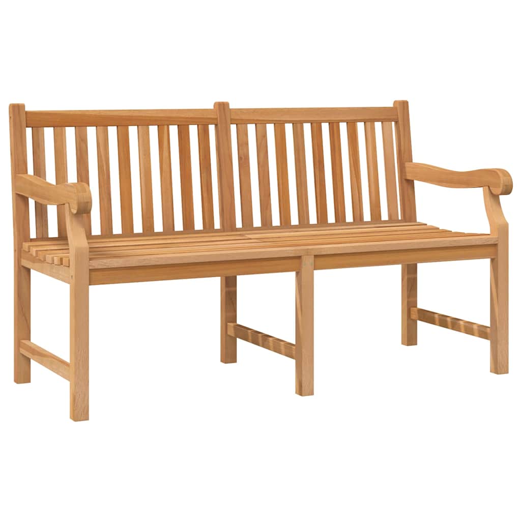 vidaXL Banco de jardín de madera maciza de teca 150 cm
