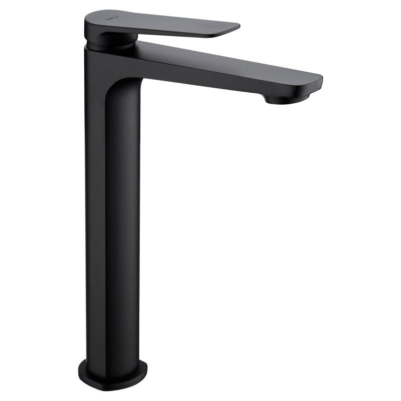 Imex Nápoles BDN047-3NG grifo monomando alto para lavabo de latón negro mate