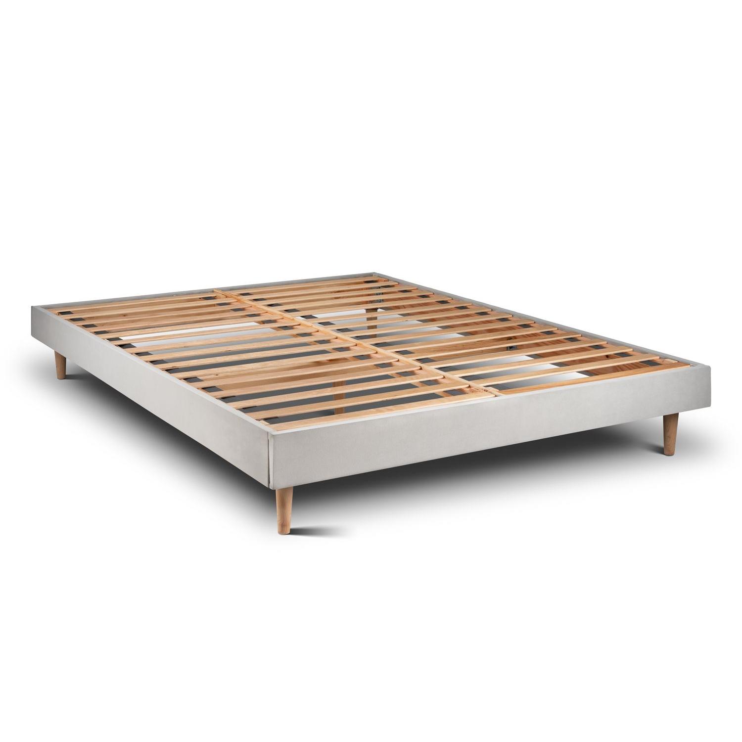 Somier de láminas 140x190cm - Tejido de terciopelo - Kit de montaje