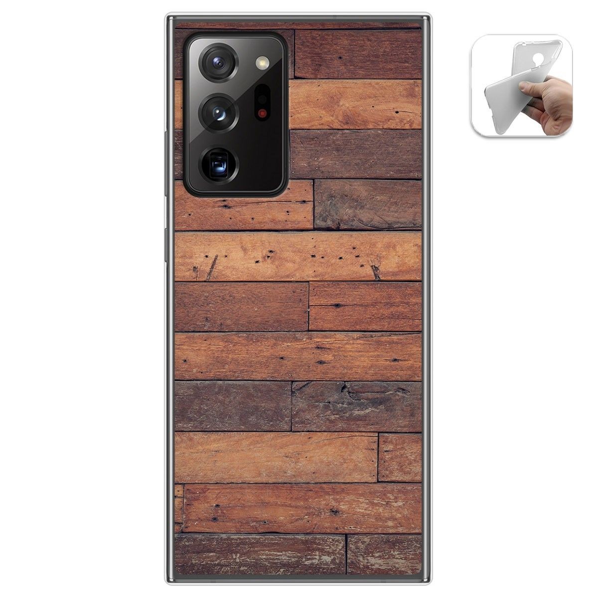Tumundosmartphone Funda Gel Tpu para Samsung Galaxy Note 20 Ultra diseño Madera 03 Dibujos
