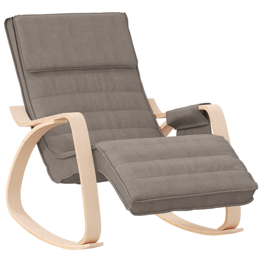 vidaXL Silla Mecedora Sillón Tapizado de Descanso Asiento Salón Dormitorio Tela