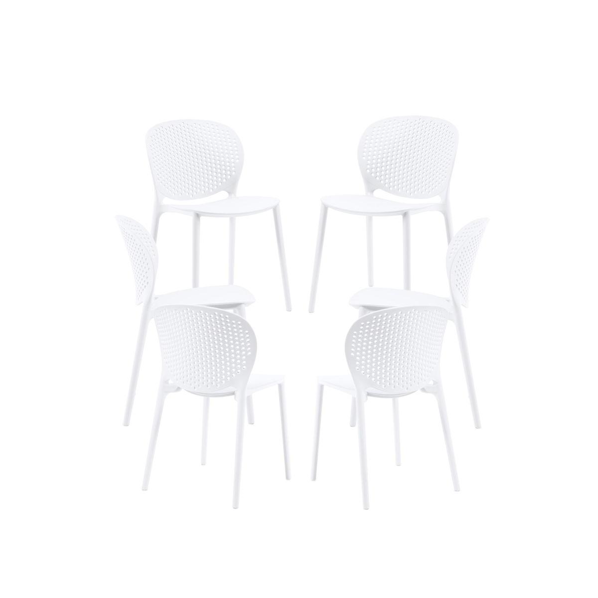 Regalos Miguel - Packs Sillas Jardín - Pack 6 Sillas Brandi - Blanco
