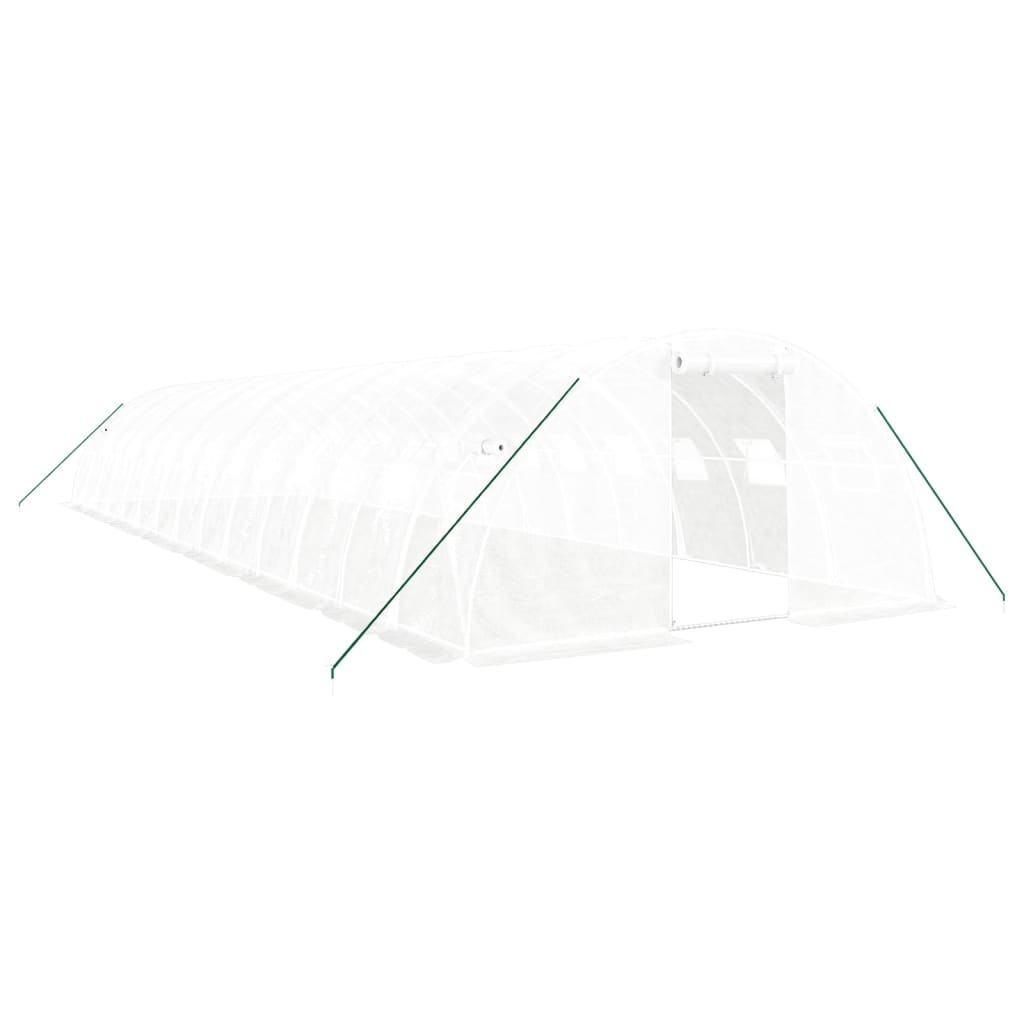 vidaXL Invernadero con estructura de acero blanco Multitalles