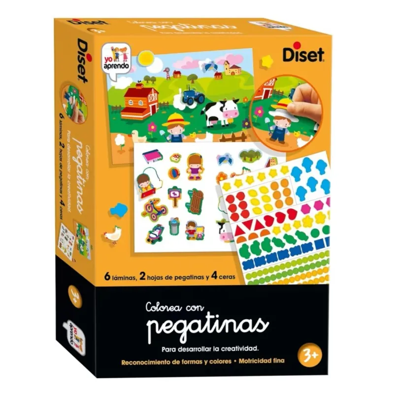 Juego infantil Colorea con Pegatinas Granja y Parque - Jumbo Diset
