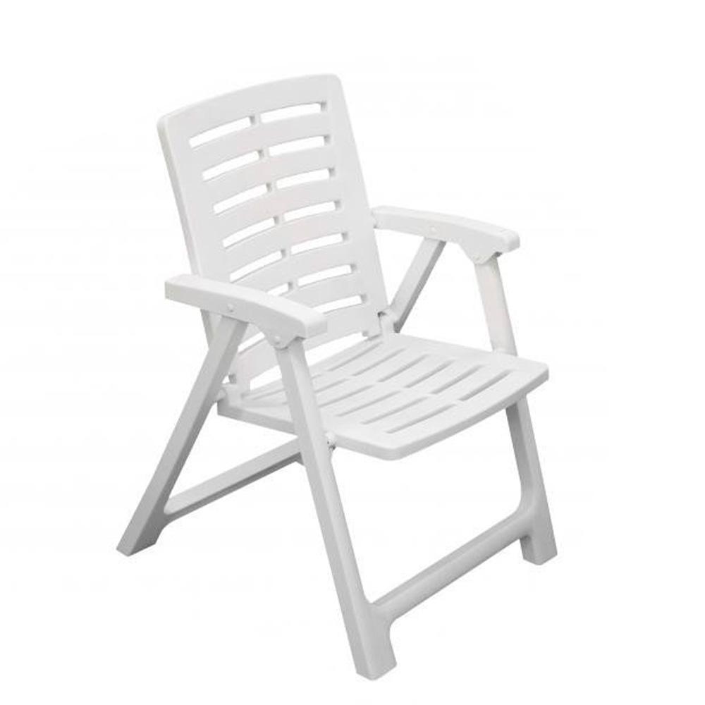 Sillon plegable resina rexi blanco