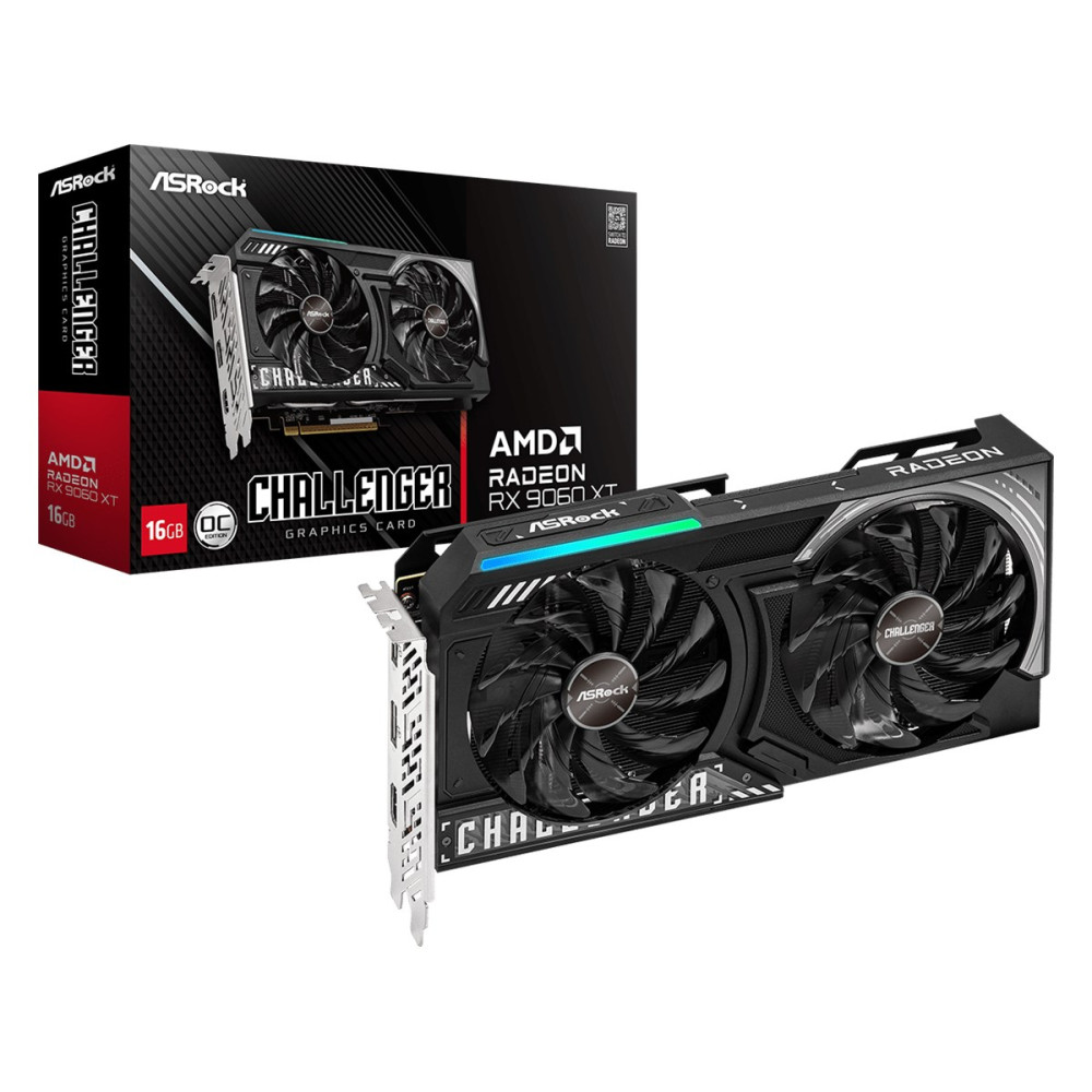 Tarjeta gráfica Asrock RX9060XT Challenger de 16 GB con OC