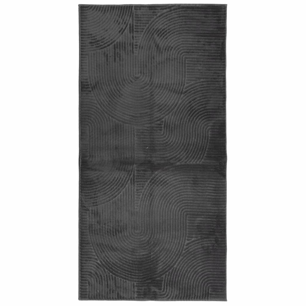 Vidaxl Alfombra de Pelo Corto Look Escandinavo IZA 100x200 Cm Color Antracita