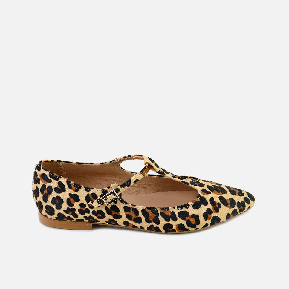 Merceditas piel animal print afilada Papanatas | Eli 1957