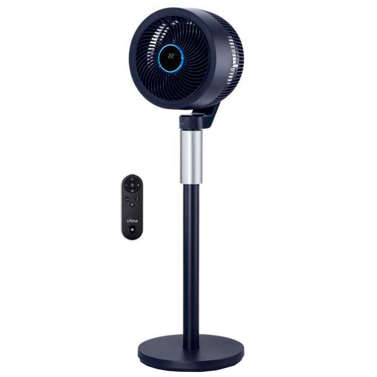 Ufesa AALBORG - Circulador de Aire-Ventilador de Pie 3D 70W 1M  Azul Mate