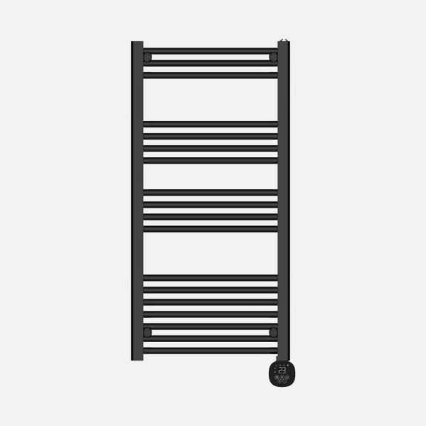 ABRILA - Scuti - Toallero Eléctrico Negro 750W | Tres Modos de Calefacción | Display Táctil | Anti-hielo | Temporizador | Negro