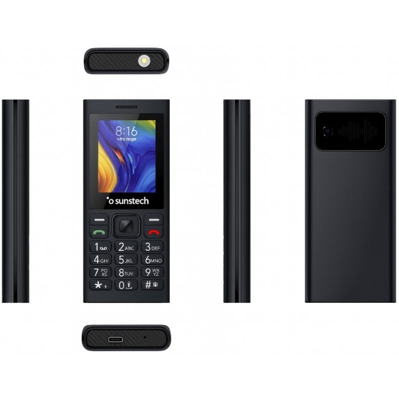 Teléfono móvil sunstech cel5/ negro