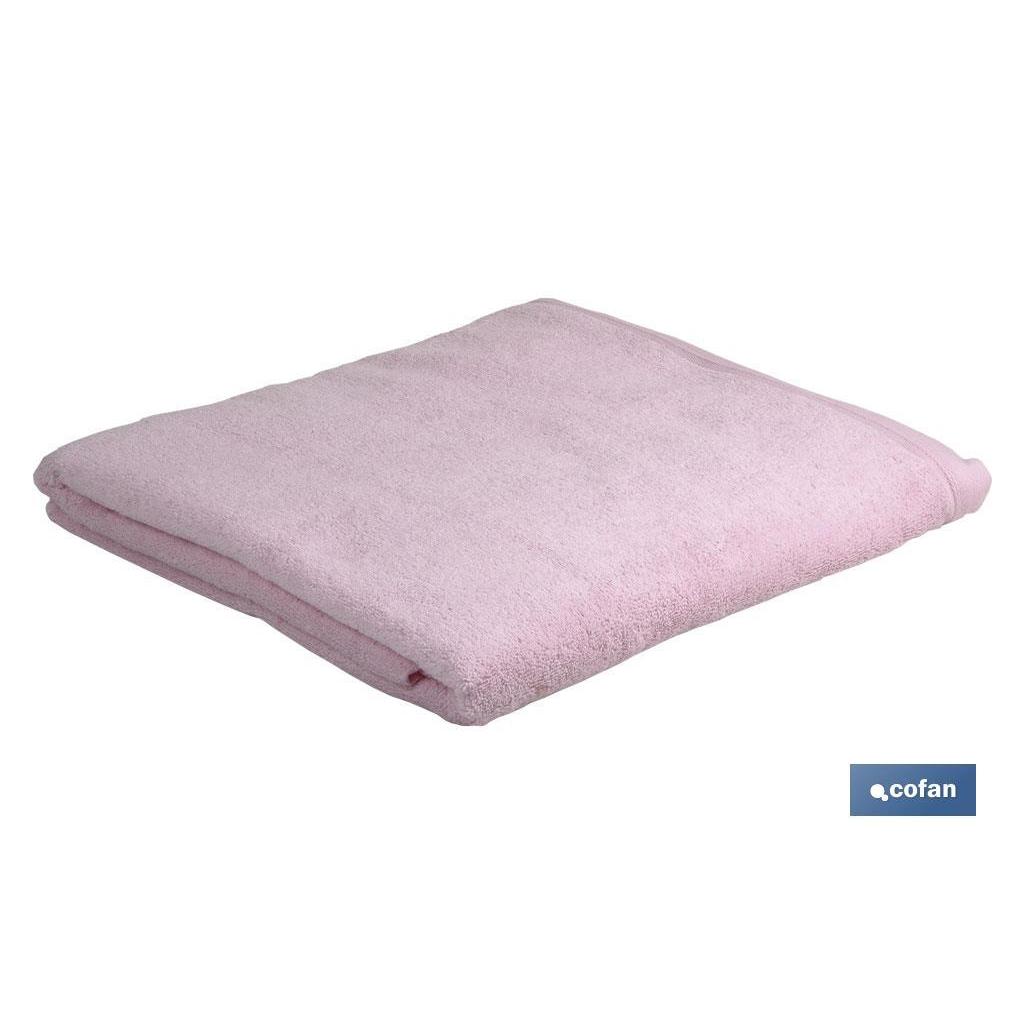 COFAN - Toalla de lavabo Modelo Flor Color Rosa Claro 100% Algodón Gramaje 580 g/m² Medidas 50 x 100 cm