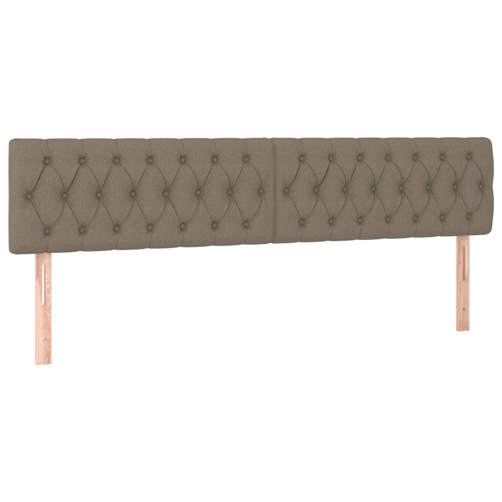 vidaXL Cabecero con LED de tela gris taupe 200x7x78/88 cm