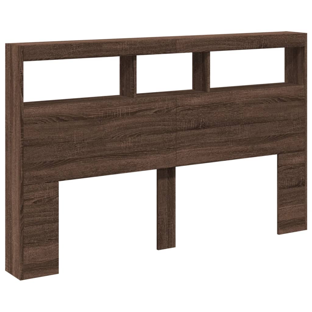 vidaXL Cabecero de cama con luz LED 160 x 17 x 102 cm
