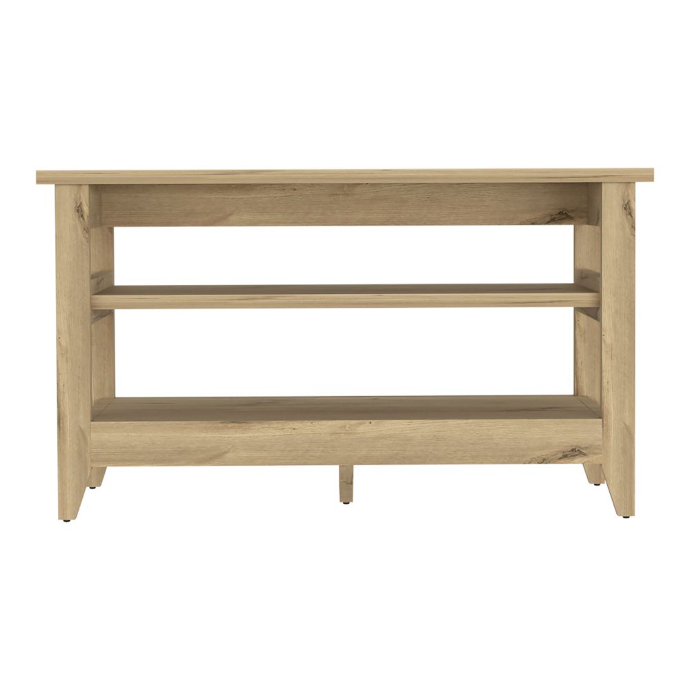 TUHOME Banco de Almacenamiento Misuri, con estantes, Duna Madera manufacturada Dormitorio-Almacenamiento