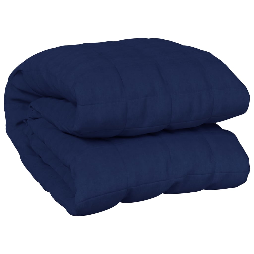 vidaXL Manta con peso tela azul 122x183 cm 9 kg