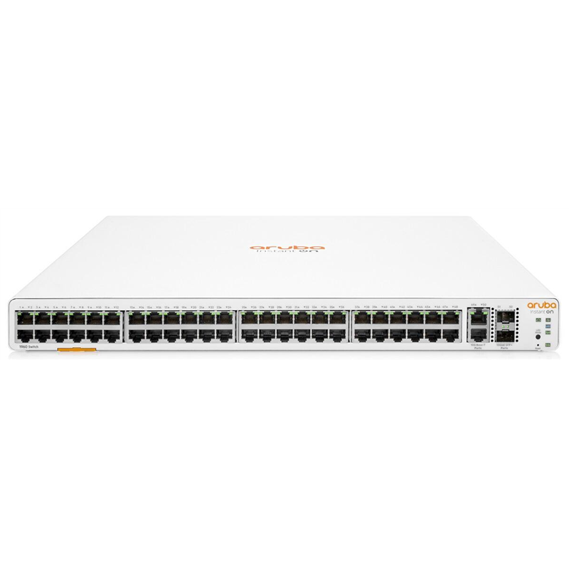 Conmutador HPE Aruba Instant On 1960 48G 2XGT 2SFP + UE (48 RJ-45 10/100/1000 2SFP + 10-GbE, 2 10GBASE-T JL808A)