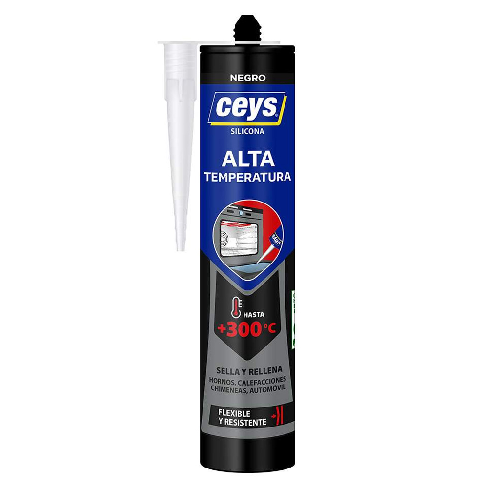 SILICONA ALTA TEMPERATURA NEGRO 280ML