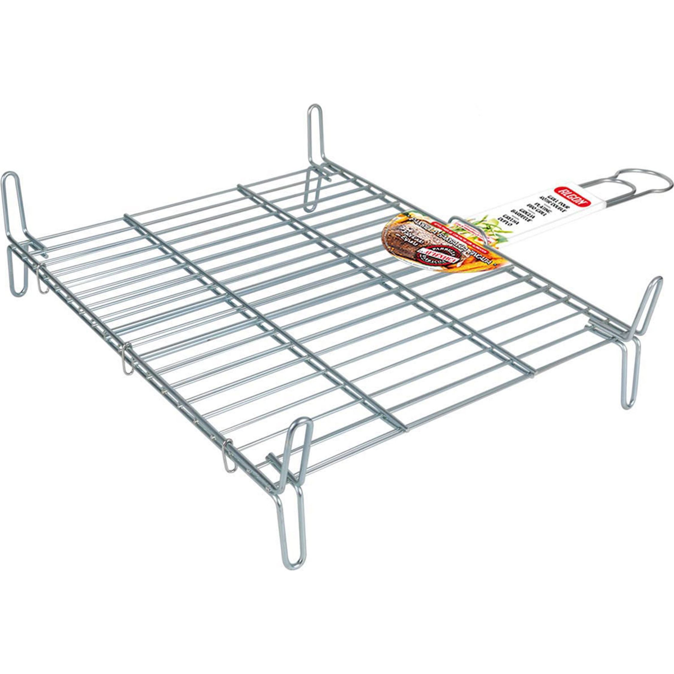 ALGON - PARRILLA BARBACOA 40X45CM DOBLE ZINCADA - Parrilla Barbacoa Resistente y Duradera - Parrilla Barbacoa Fácil de Limpiar y Mantener - Parrilla Barbacoa Versátil para Uso en Exteriores - Parrilla Barbacoa Portátil y Compacta