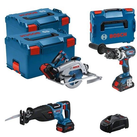 JUEGO DE HERRAMIENTAS 18V GSB+GKS+GSA 1*4.0AH + 2*5.5AH - B 615990N38