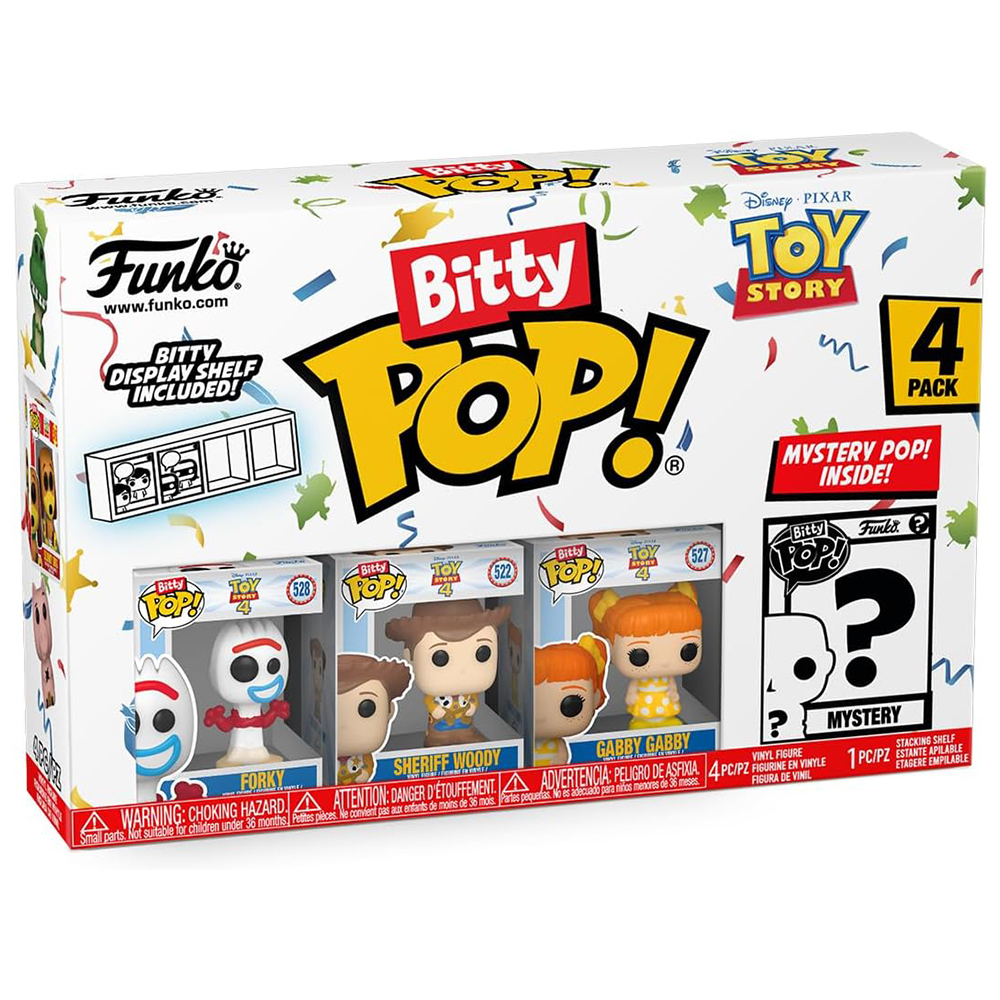 FUNKO BITTY POP! TOY STORY - FORKY, WOODY, GABBY GABBY Y ¿?, LICENCIA OFICIAL - 73040