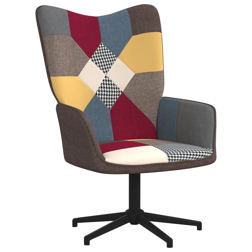 Vidaxl Silla de Relax de Tela Patchwork Gris y Negro