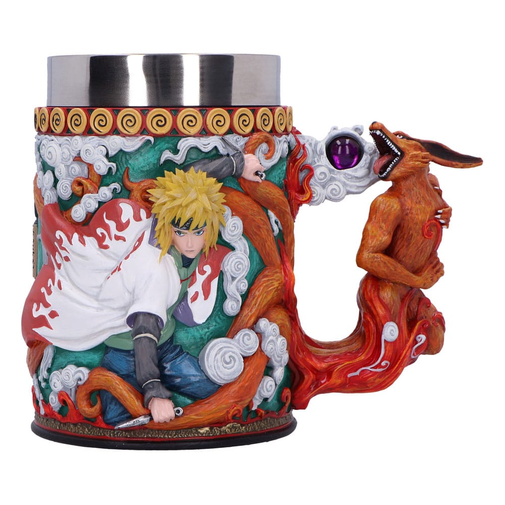 Nemesis Now Naruto Minato - Jarra de 18 cm, estatua de anime con detalles de figura de Kakashi, figura coleccionable de Naruto en resina esculpida, interior de acero inoxidable, para fanáticos y