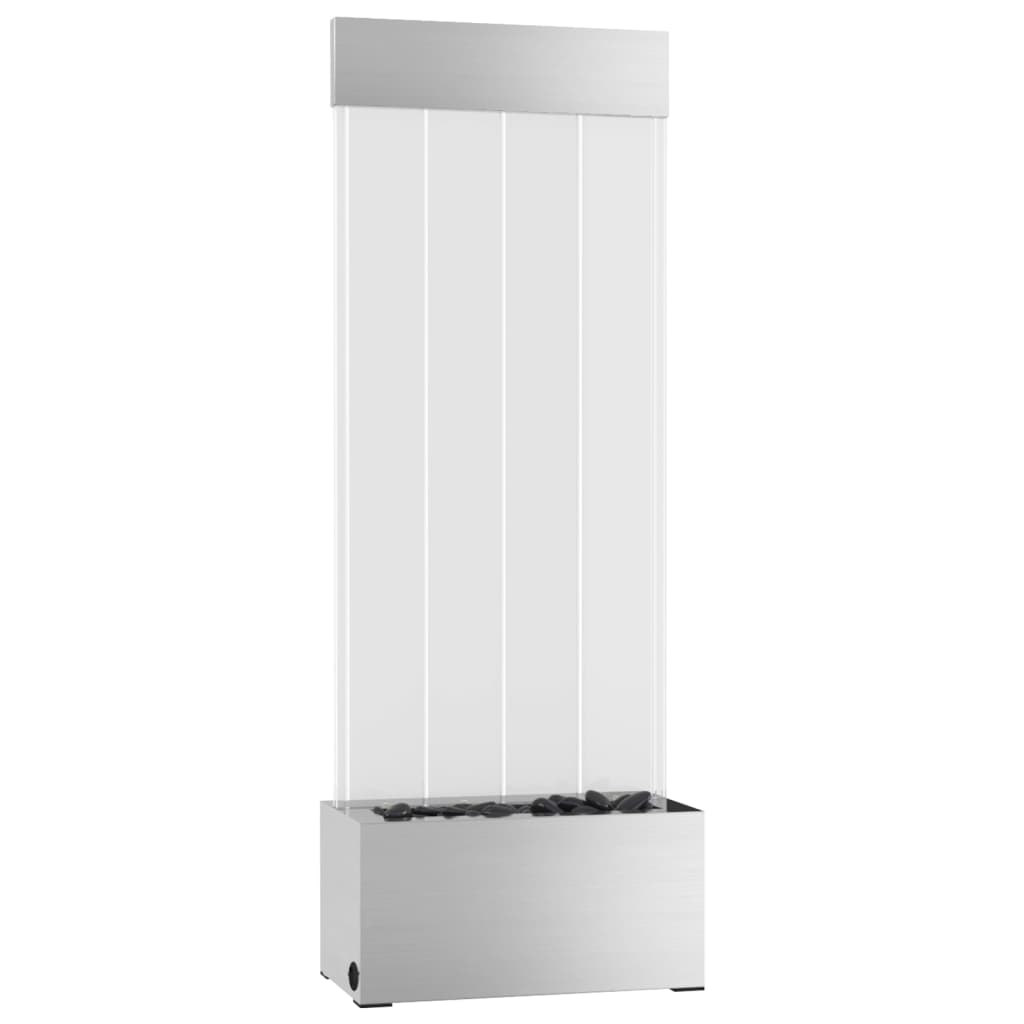 vidaXL Columna burbujas LEDs RGB acero inoxidable acrílico 110 cm