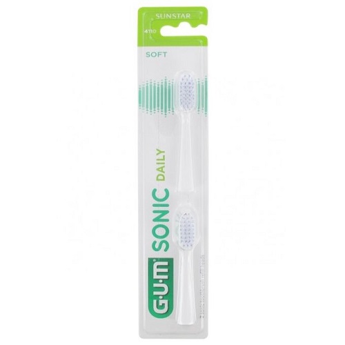 Gum Sonic Daily Recambios Cepillo Blanco 2 Unidades