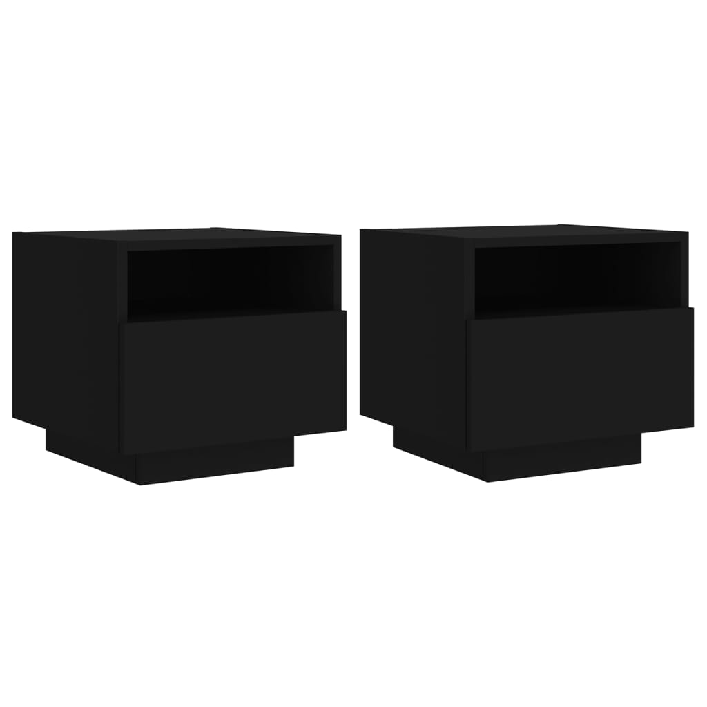 Mesitas de Noche con Luces LED Vidaxl 2 Unidades