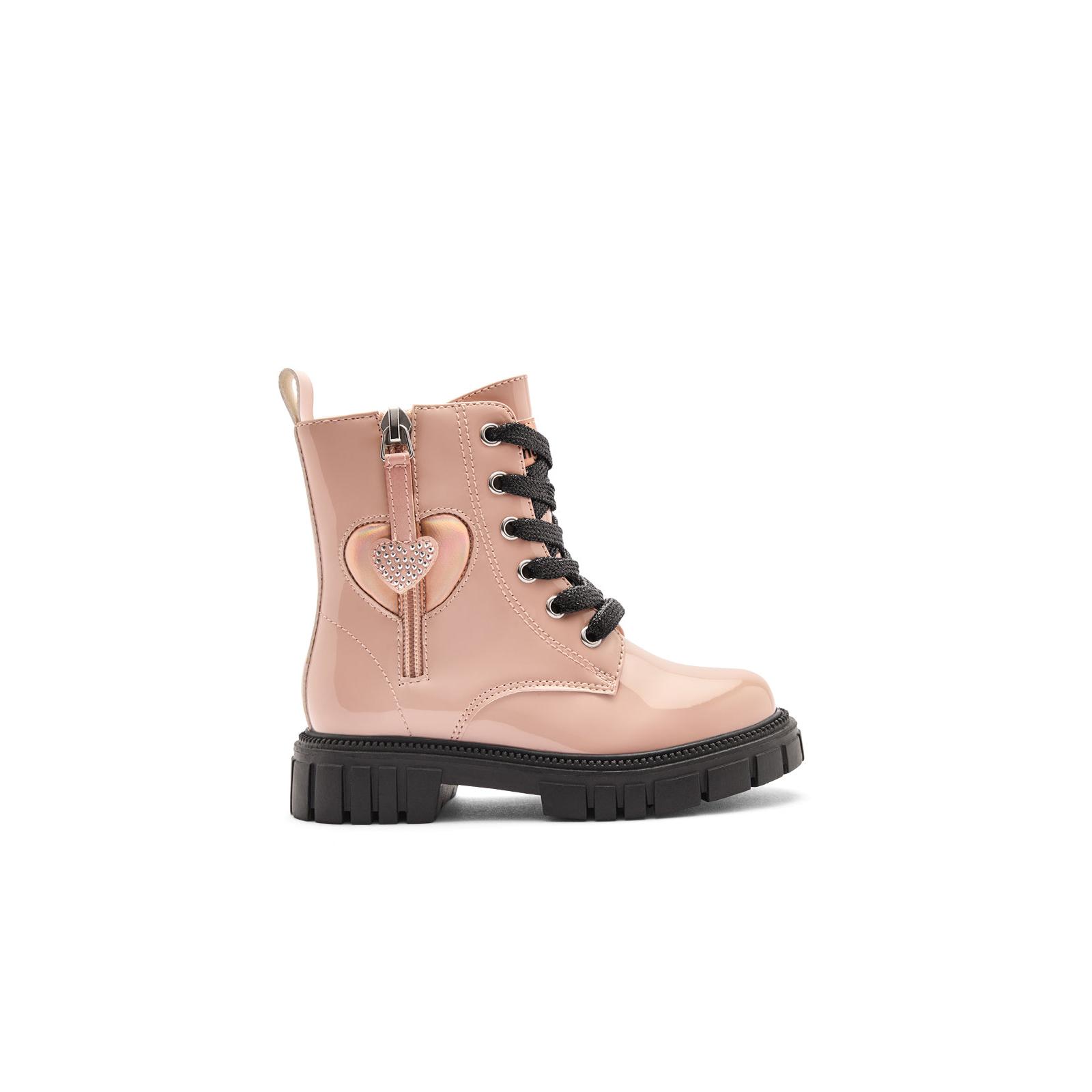 Conguitos - Botas de Niña Estilo Militar Cremallera Interior y Estampado Corazón para Niña