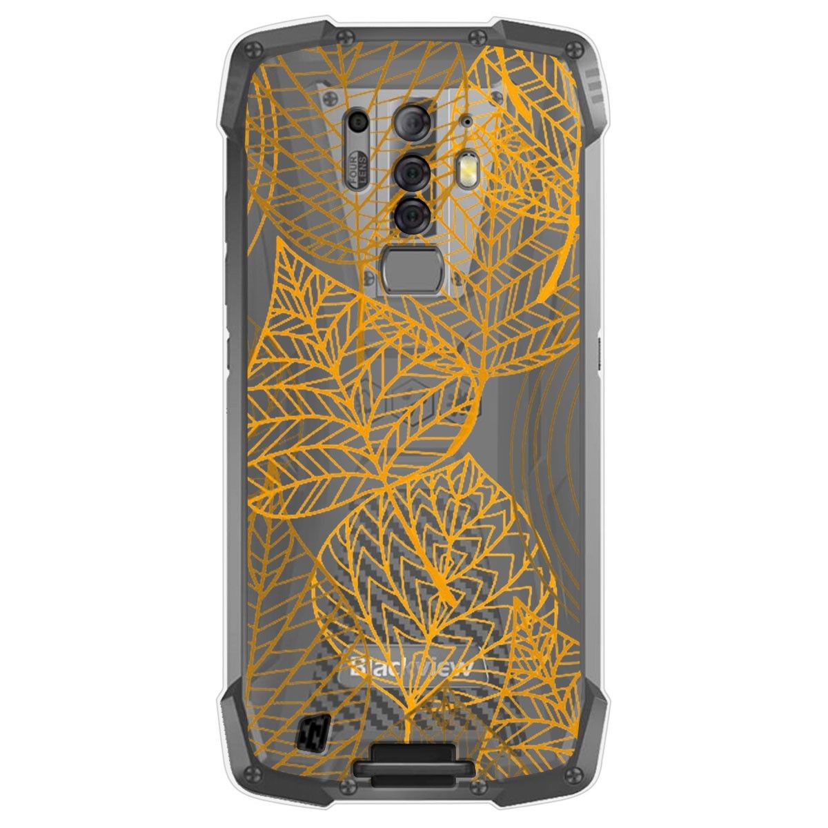 Tumundosmartphone Funda Gel Transparente para Blackview BV6900 / BV6900 Pro diseño Hojas Dibujos