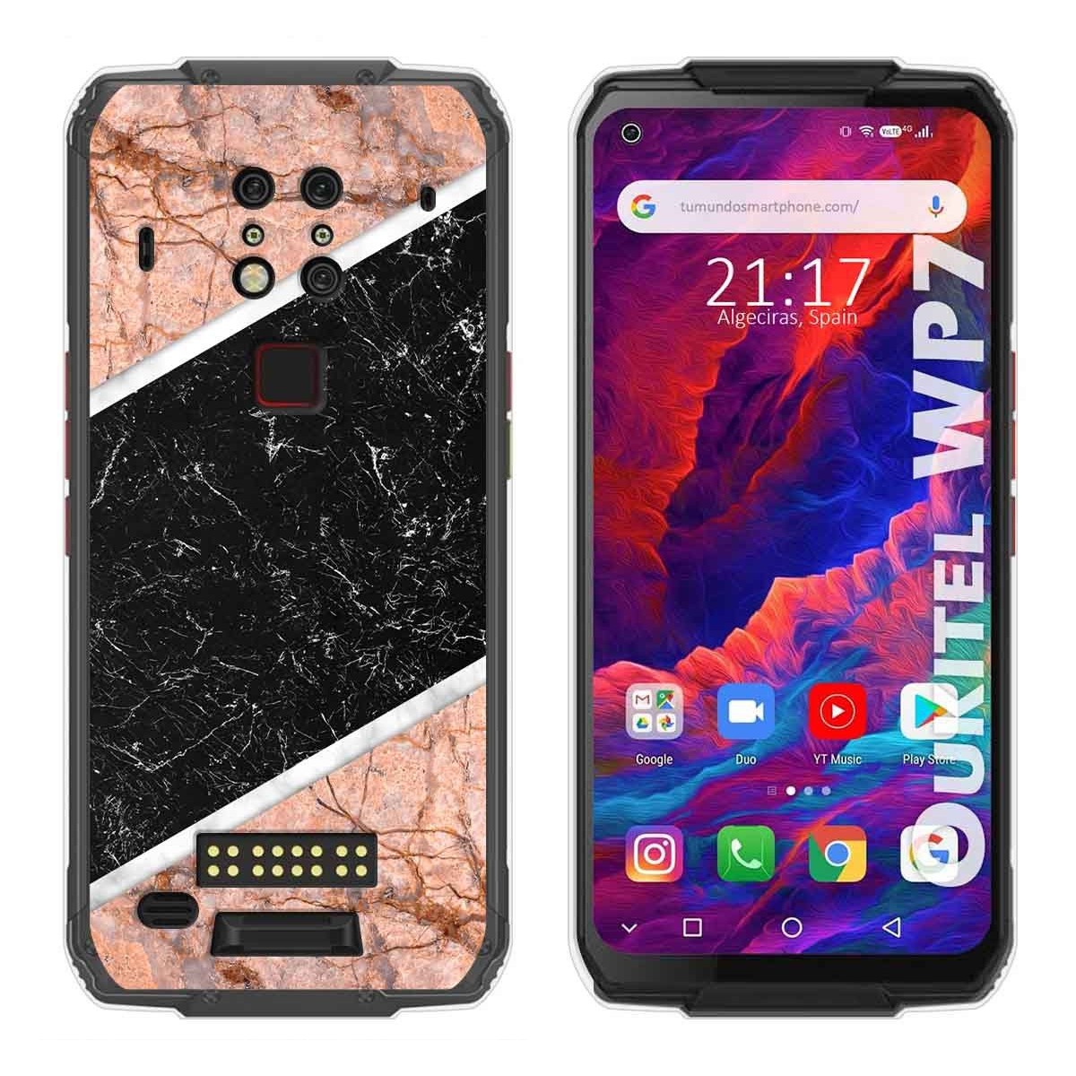 Tumundosmartphone Funda Gel Tpu para Oukitel Wp7 diseño Mármol 07 Dibujos