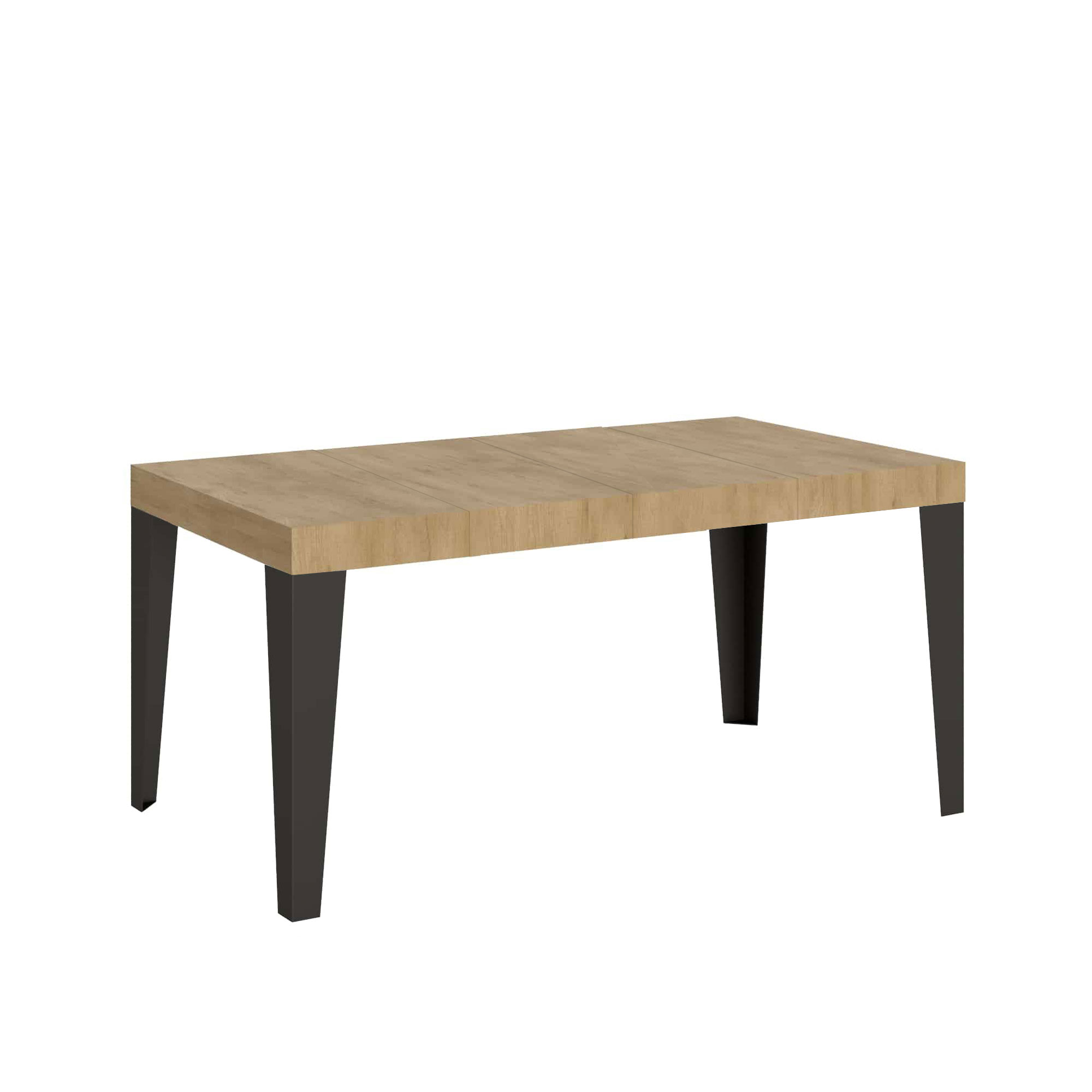 Mesa extensible 90X120/224 cm Flame Premium Roble Nature Estructura Antracita - Itamoby