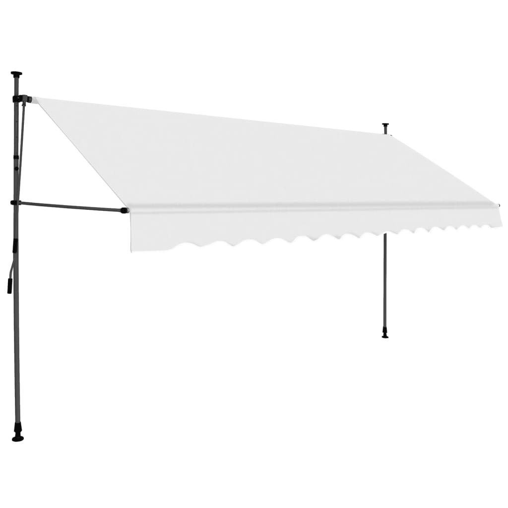 Vidaxl Toldo Manual Retráctil con LED 350 Cm Color Azul - Protección Rayos UV