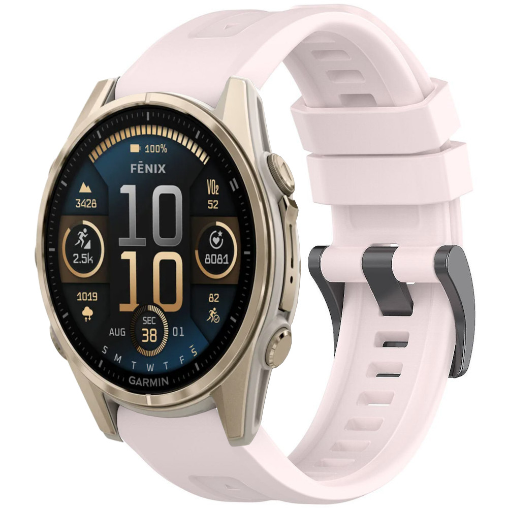 Correa de Silicona para Garmin Fenix 8 - 43mm / Fenix 7S / Fenix 6S / Descent MK2S / Instinct 2S, Banda Básica Conectores Quickfit 20mm