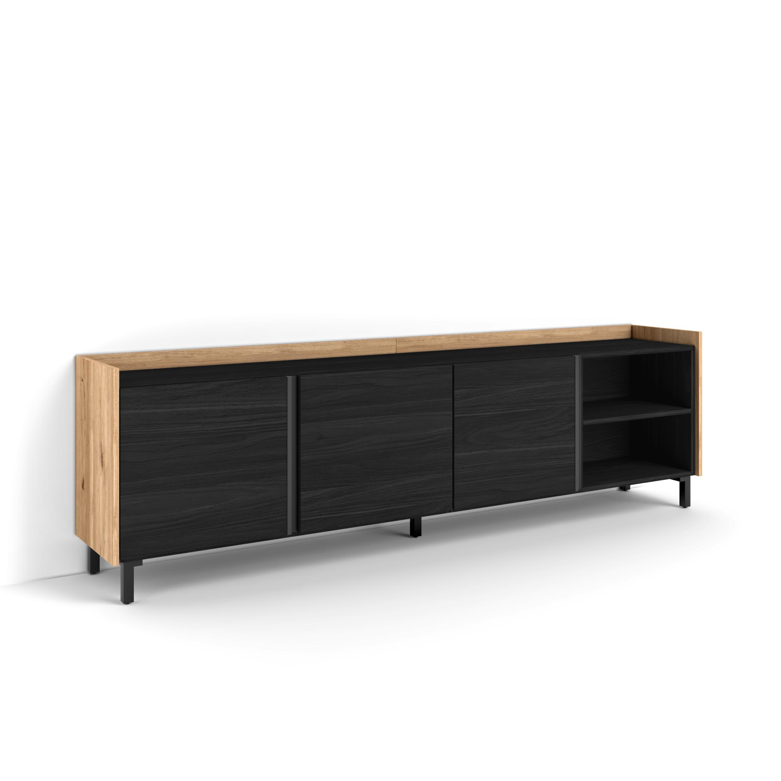 Mueble TV, Televisión, 207x35x61cm, Para TV hasta 80", Diseño industrial