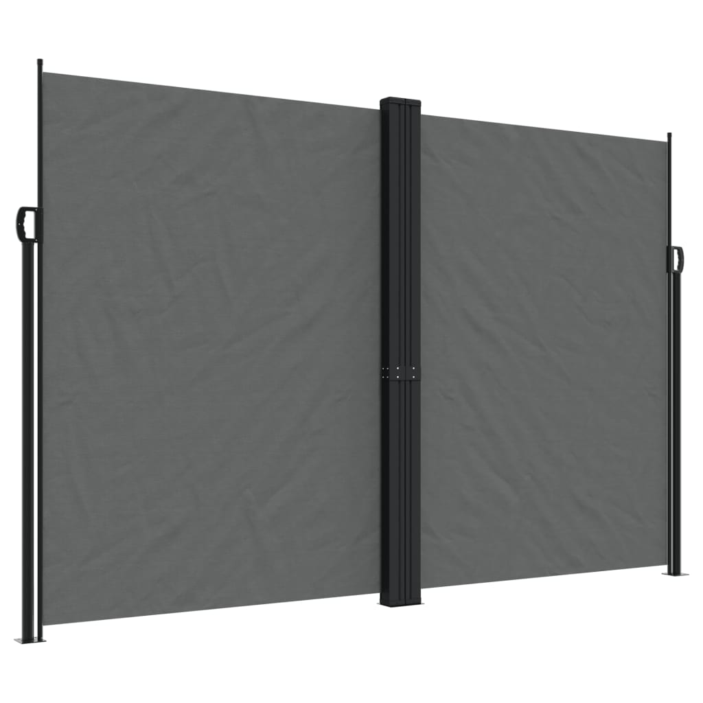 vidaXL Toldo lateral retráctil 220x1200 cm Color Negro, Crema, Azul