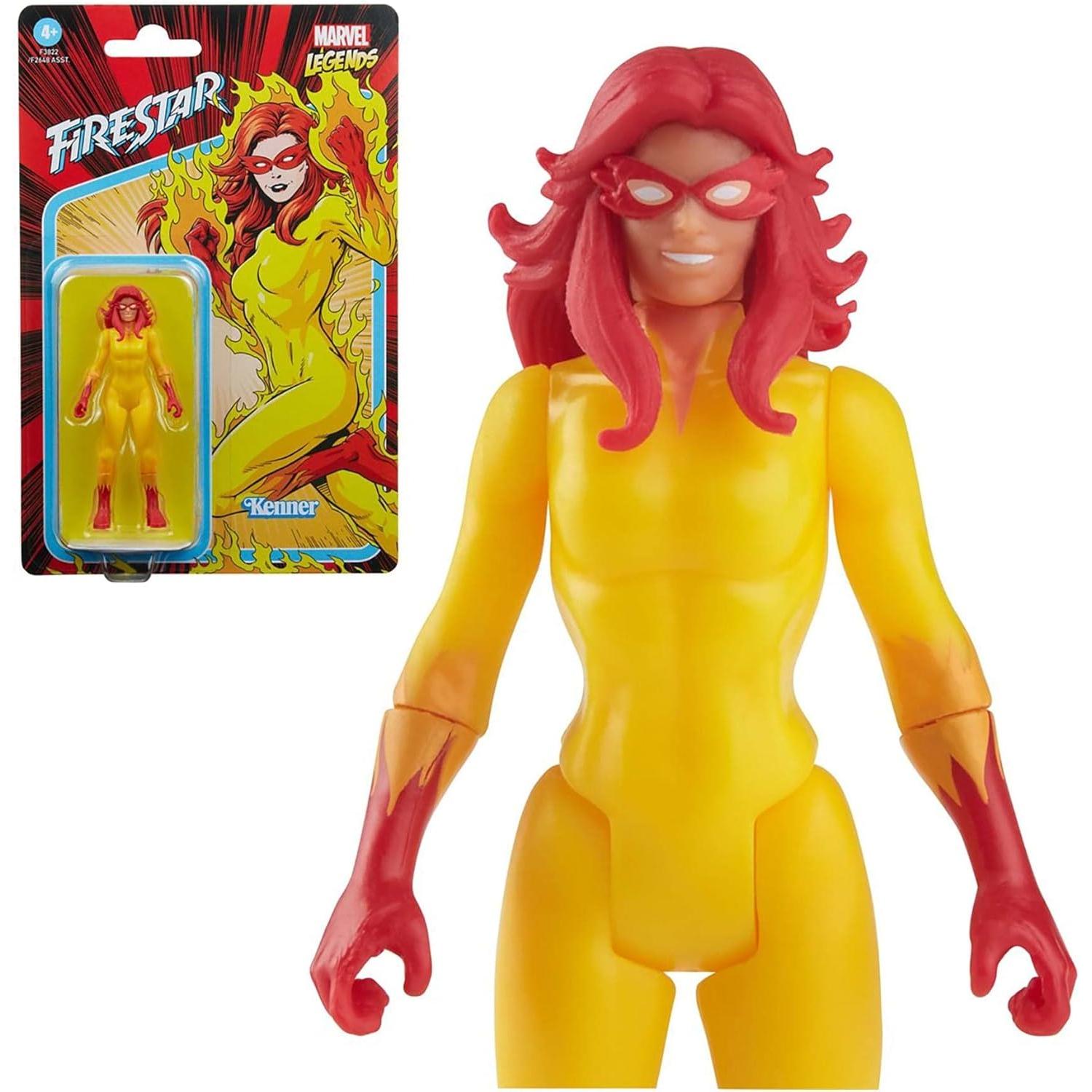 Marvel Legends Kenner Hasbro 2021 Thor Iron Man La Cosa The Thing Moon Knight Firestar Captain America Nova Figura Retro de 9,5 cm