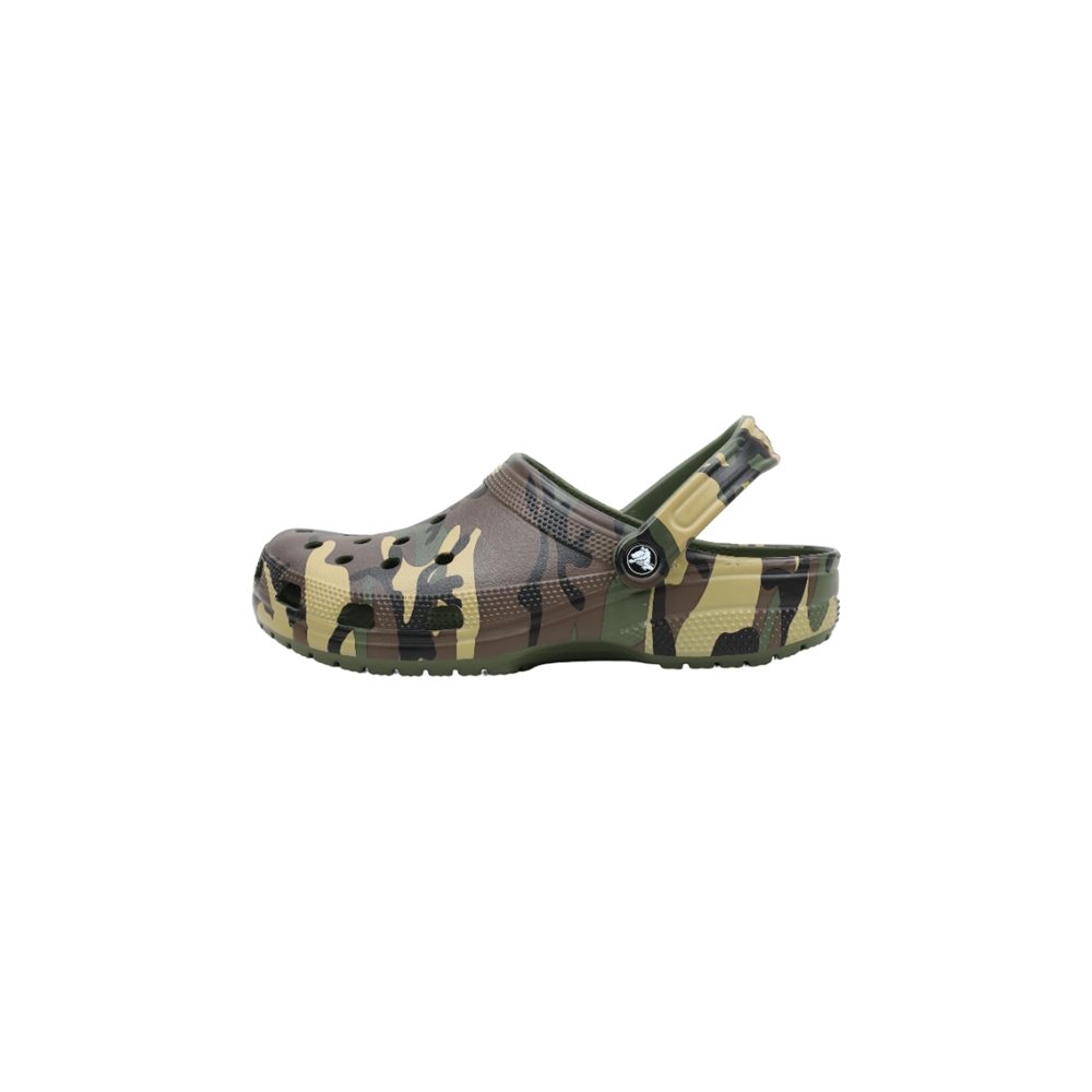 Crocs CLASSIC CAMOUFLAGE CLOG Zuecos Planos Hombre Kaki