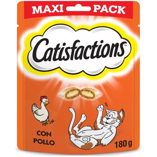 Catisfactions Premios para Gatos Maxipack Sabor Pollo (Gatos , Snacks , Galletas) - 180 GR180