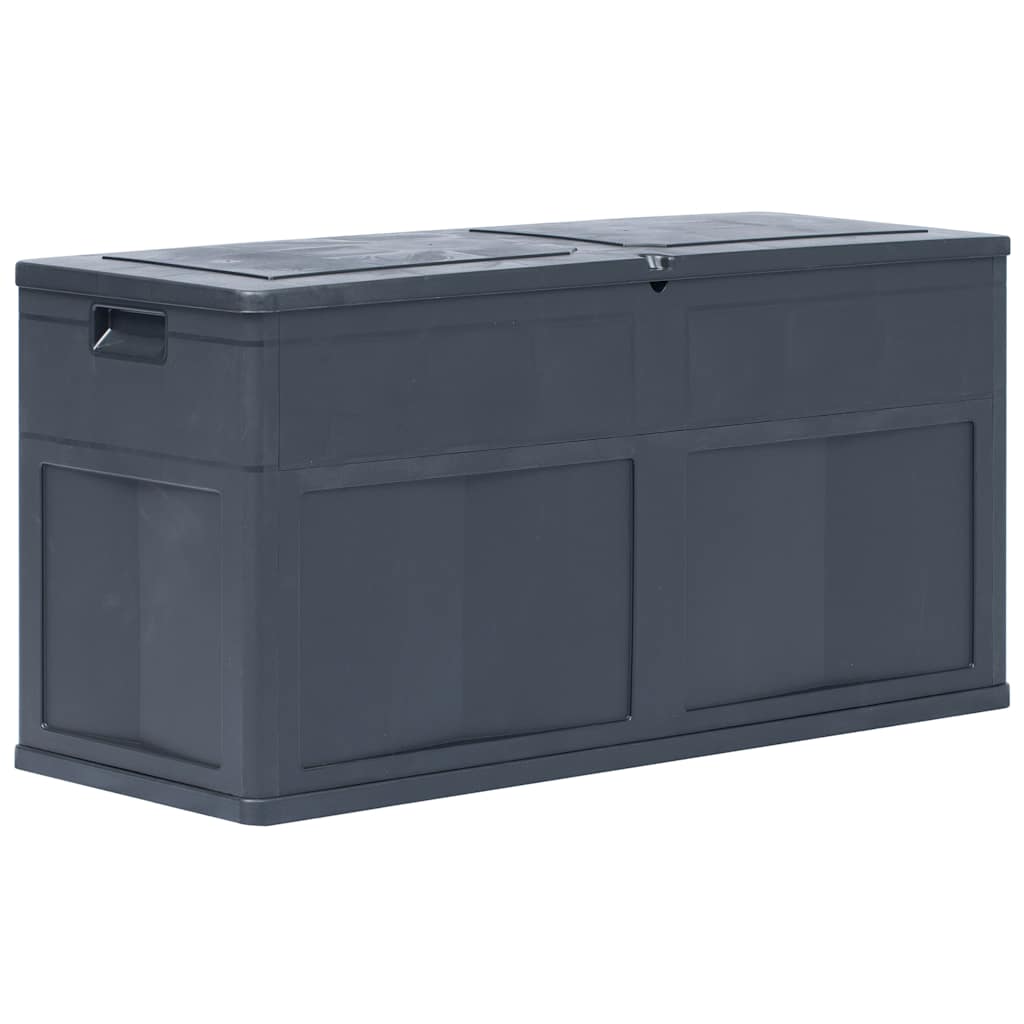 vidaXL Caja de almacenamiento de jardín 320 L y en color Gris/Antracita/Negro