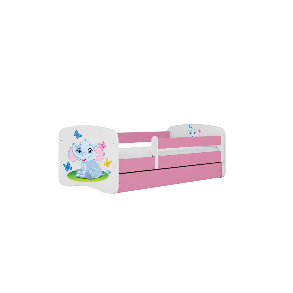 Cama 140 x 70 cm Kocot Kids BabyDreams Baby Elephant Pink