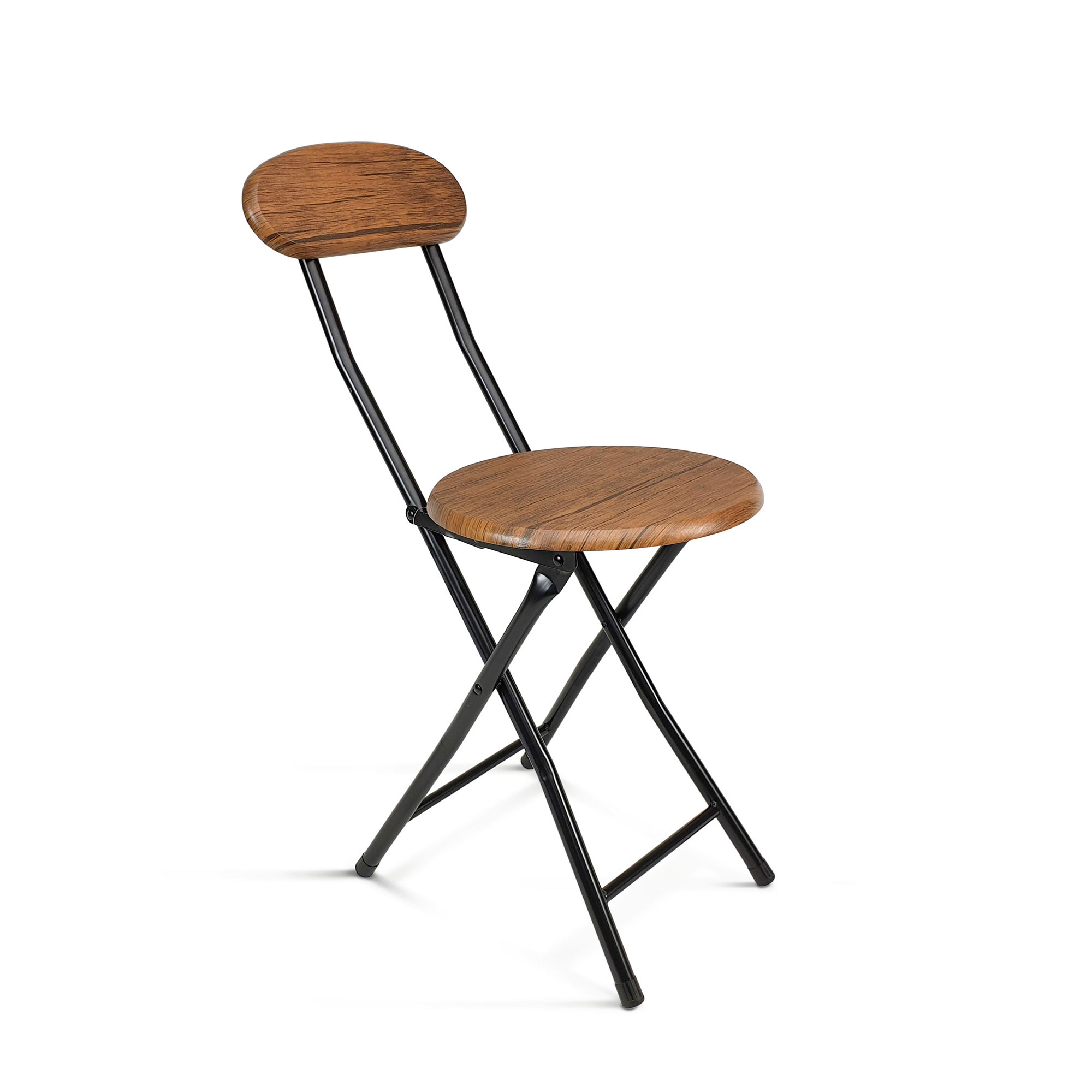 THE SECRET HOME - Set de 1, 2, 4 y 6 Sillas Plegables de Cocina en Metal y Madera - Alto. 74 cm x Diámetro. Ø30 cm - 3 Modelos