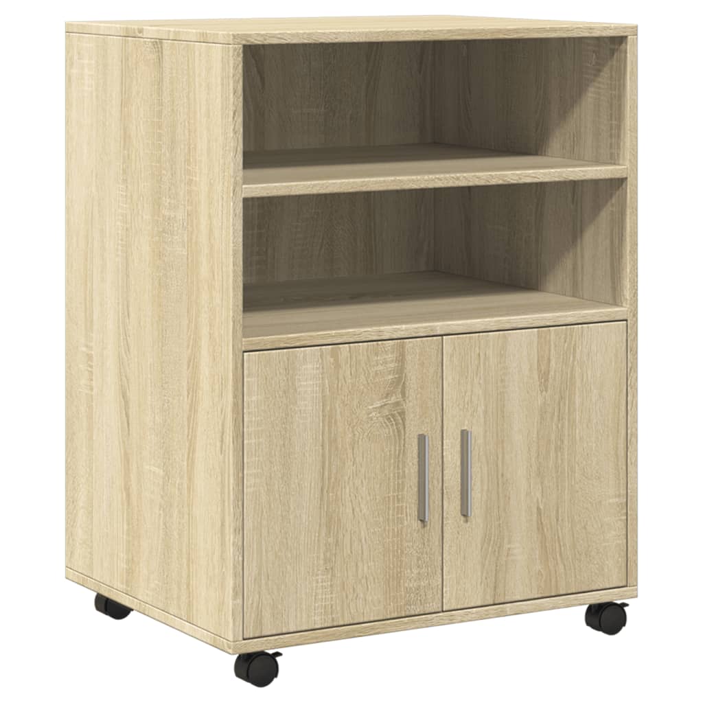 vidaXL Armario con Ruedas Archivador Almacenamiento Oficina Madera Ingeniería 60x48x81 cm