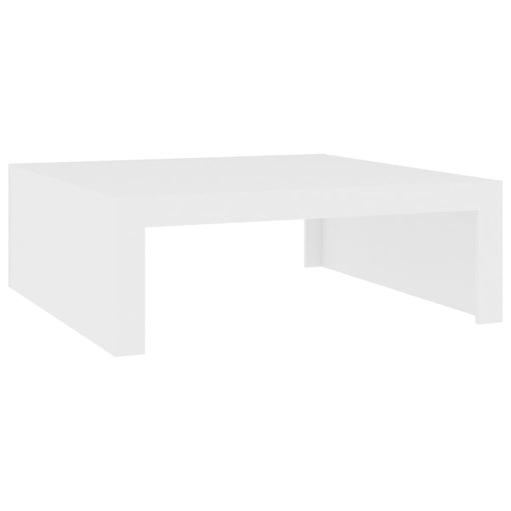 Vidaxl Mesa de Centro Madera Contrachapada 100x100x35 Cm Blanco