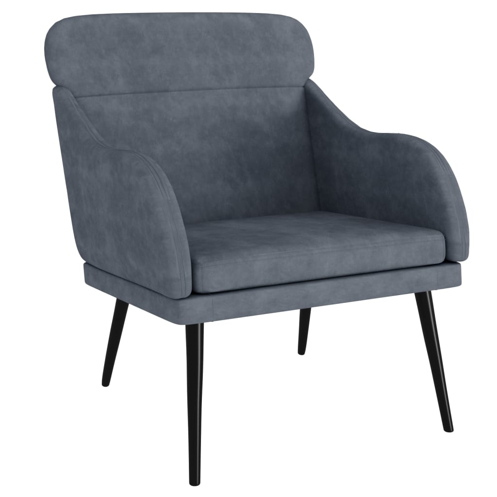 vidaXL Sillón de terciopelo 63x76x80 cm